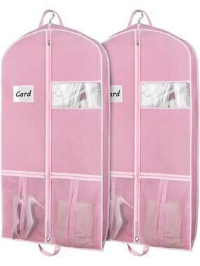 43” Travel Garment Bag for Women - Gusseted Hanging Suit Storage with Handles